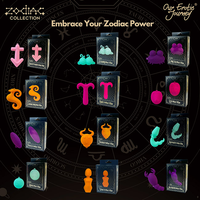 Collection of 12 Zodiac Mini Vibrators